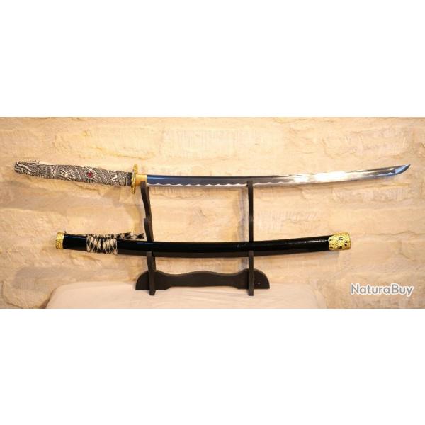 REPRODUCTION d'un sabre Chinois katana au dragon lame aiguise - ref EBR24JAP006