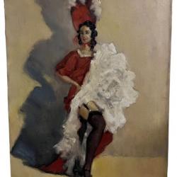 César Vilot French cancan huile sur toile