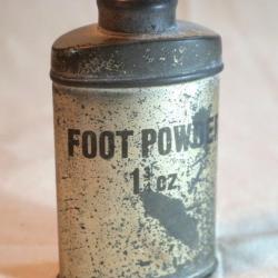 US ARMY - flacon bouteille métallique foot powder US  - WWII - ref COU24US013