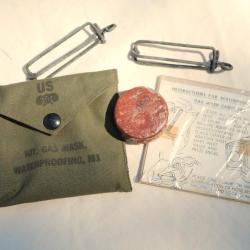 US ARMY - Kit gas mask waterproof MAG US - WWII  Excellents marquages ref COU24US007