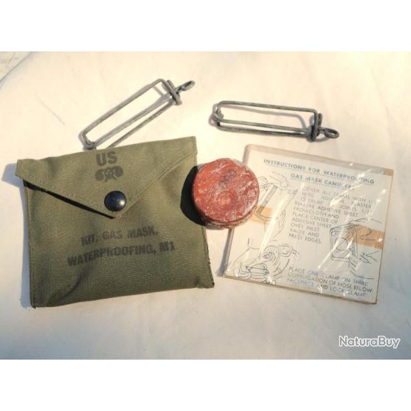 US ARMY - Kit gas mask waterproof MAG US - WWII  Excellents marquages ref COU24US007