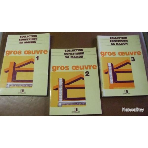 Lot de 3 livres traitant du Gros oeuvre Eyrolles