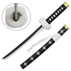 MINI KATANA DECO LAME BAMBOU MOTIF ONE PIECE NOIR ZS521BKMI-WD