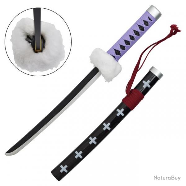 MINI KATANA DECO LAME BAMBOU MOTIF ONE PIECE VIOLET ZS521VMI-WD