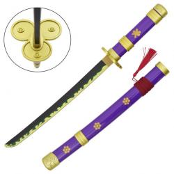 MINI KATANA DECO LAME BAMBOU MOTIF ONE PIECE VIOLET ZS661VMI-WD