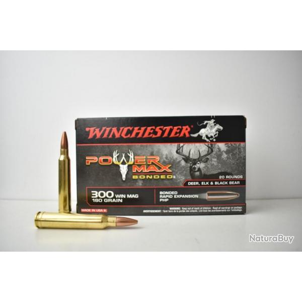 1 Boite de Balles Winchester 300 Win Mag - Power Max - 150Gr