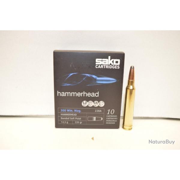 1 boite de Balles calibre 300 WM Sako  Hammerhead 220GR