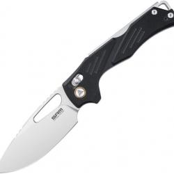 Couteau SRM 239XGB Mirage Black Lame Acier Sandvik 14C28N Manche G10 Ambi-Lock Clip SRM239XGB