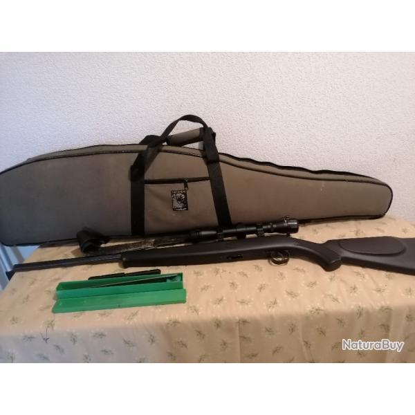 Carabine 22 lr Bretton berger a rptions manuelle 2 chargeurs amovibles 9 balles. Canon. ray+ ball