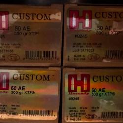 100 munitions Hornady 50AE XTP - lot de 5 boîtes