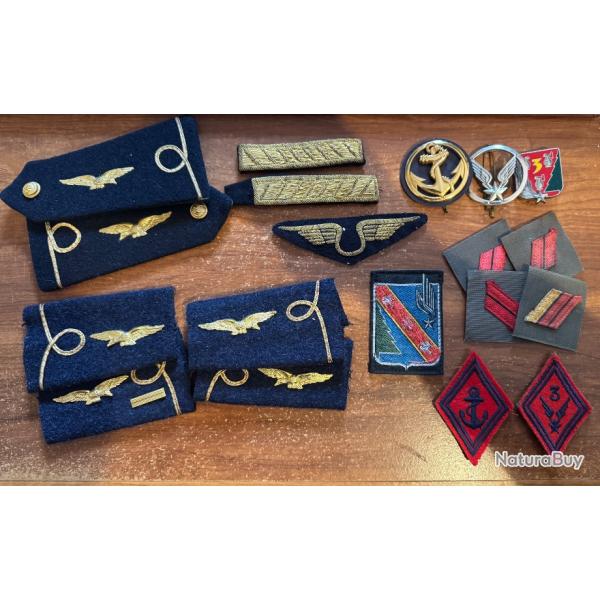 Lot insignes militaire franais aviation