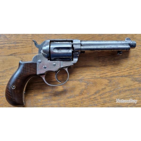 Revolver Colt modle 1877 Thunderer DA de 1884 finition Nickel en .41 LC