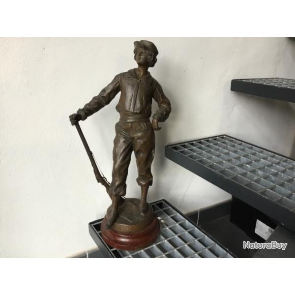 Statuette en rgule 43cm champion de tir par louis Moreau