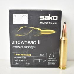 1 boite de Balles Sako Arrowhead II cal: 7RM 150gr