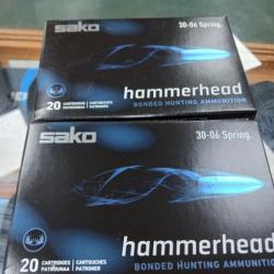 lot de 2 boites SAKO HAMMERHEAD  30-06  180 GRAINS