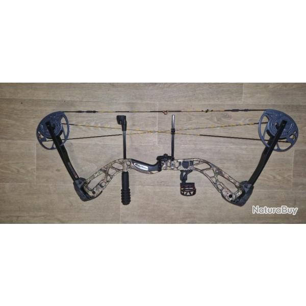 Kit Arc  poulies de chasse Diamond Edge 320 Camo Gaucher