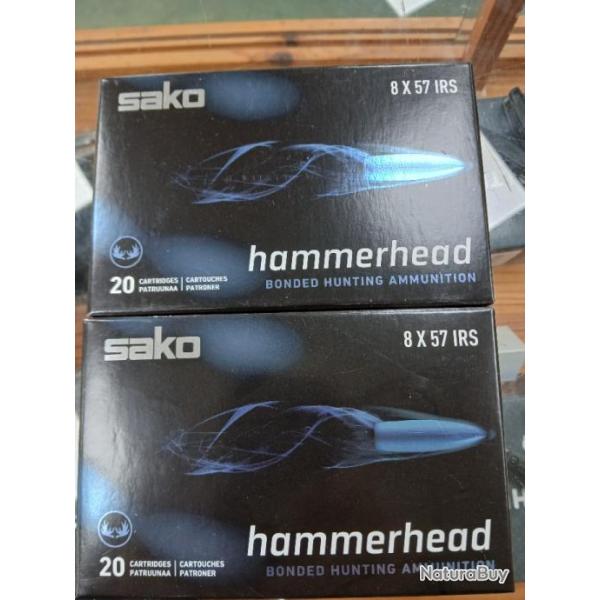 lot 2 boites sako hammerhead 8x57JRS 200gr