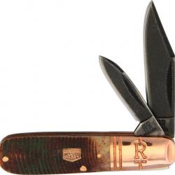 Couteau Rough Ryder Backwoods Bushcrafter Barlow Lame Acier 440A Clip Point Pen Manche Os RR2039