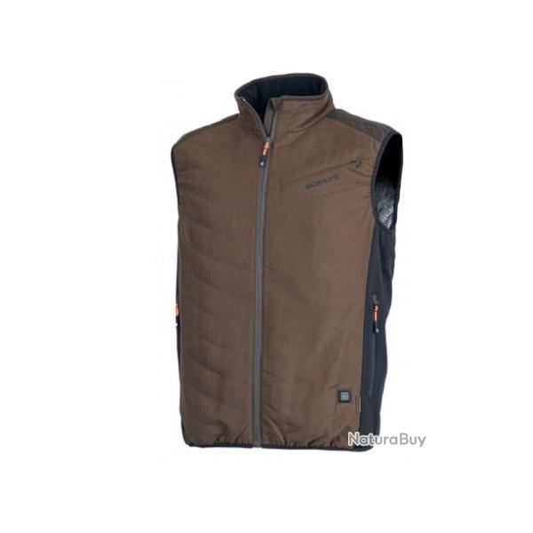 Vente Flash ! - Gilet chauffant SOMLYS marron et noir sans batterie