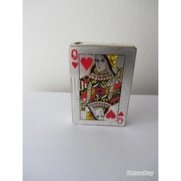 Briquet  gaz en mtal Poker 1980's