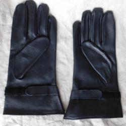 ARMEE FRANCAISE : PAIRE DE GANTS EN CUIR NOIR TAILLE 8