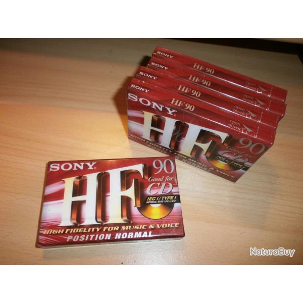 Lot de K7 audio Sony HF 90 min neuves