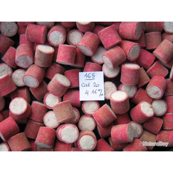 Lot de 165  bourres  grasses  roses 1re qualit cal 20 hauteur  16 mm