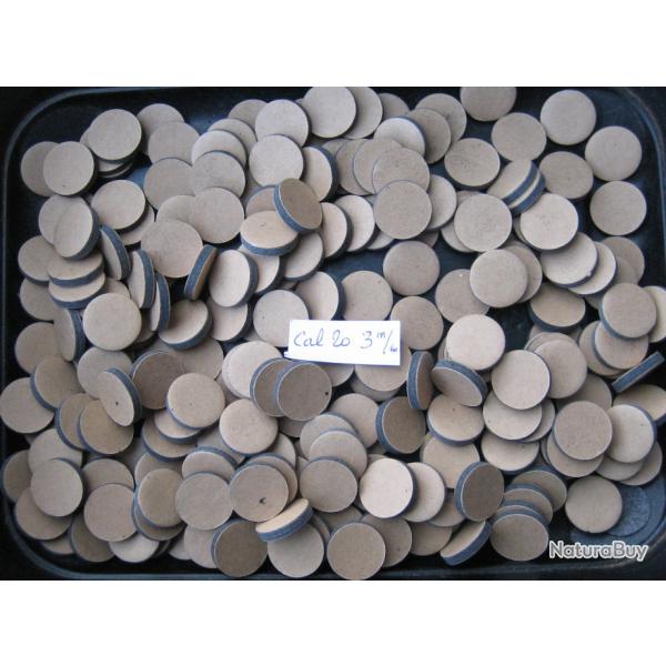 100 bourres  de  complment cal  20  paisseur  3 mm