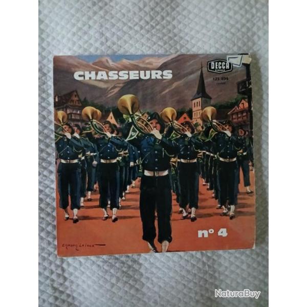 Lot 2 disques vinyle 33 tours musique militaire chasseurs alpins