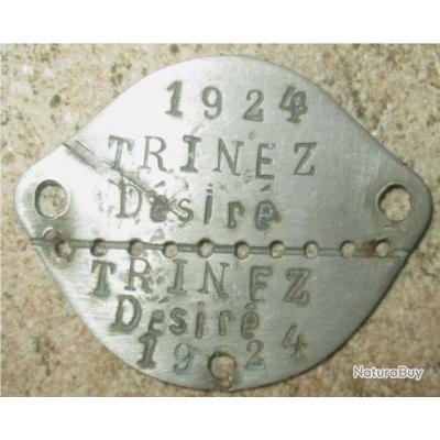 plaque identité saint christophe laiton 1935-45