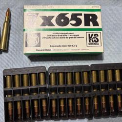 Munitions 7x65R KS (kegelspitz) 20 pièce 8g 17 pièce 10,5g 37 pièce en total