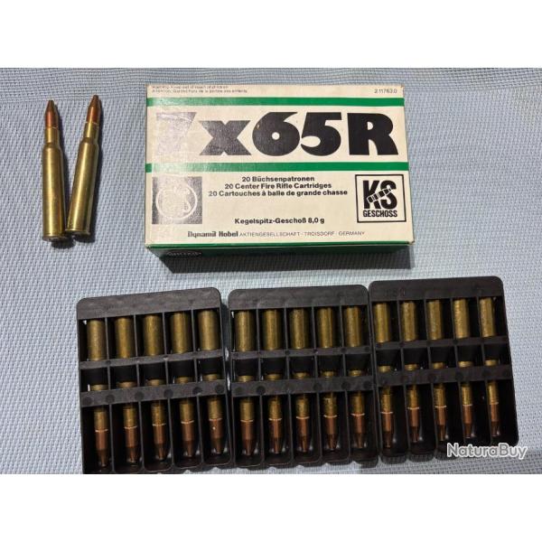 Munitions 7x65R KS (kegelspitz) 20 pice 8g 17 pice 10,5g 37 pice en total