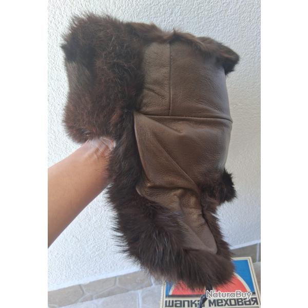 CHAPKA-OUCHANKA CHAPEAU MILITAIRE TAILLE 60 SOLDAT ARME DE TERRE NOS URSS 1986