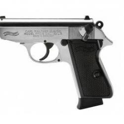 PISTOLET PPK/S WALTHER CAL 22LR, 10 COUPS - NICKEL