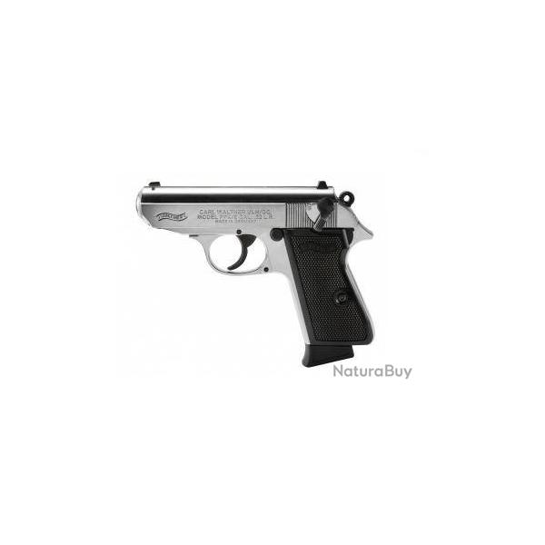 PISTOLET PPK/S WALTHER CAL 22LR, 10 COUPS - NICKEL