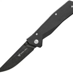 Couteau Steel Will Daitengu F11-09 Lame Acier D2 Black Manche G10 Noir Linerlock SMGF1109