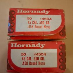 81 ogives Hornady cal .458 500gr round nose