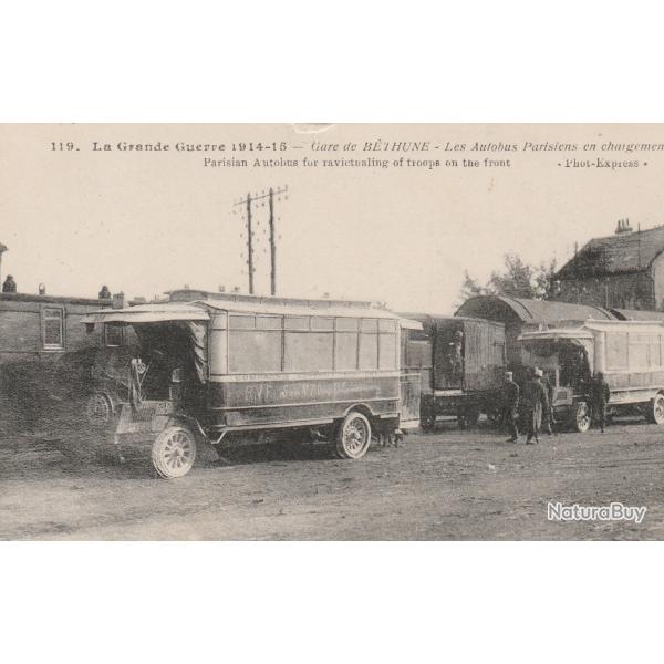 CPA - Gare De Bethune Les Autobus Parisiens En Chargement-N846