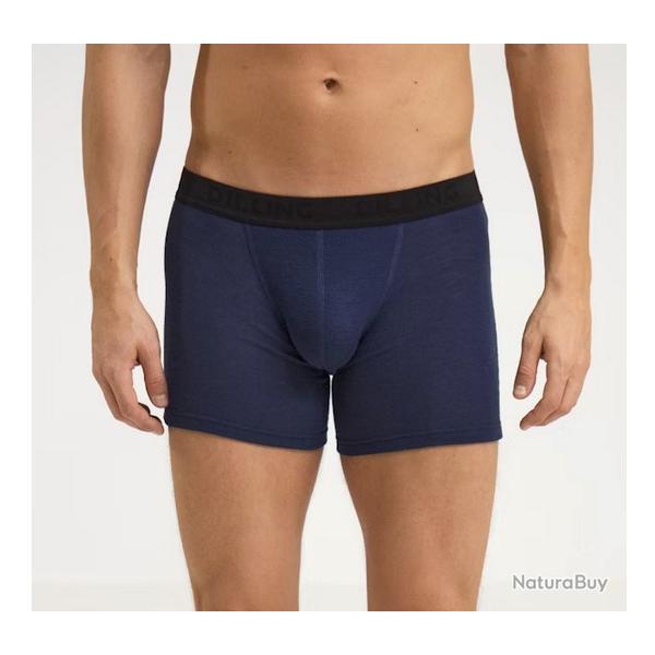 Boxer homme pure laine mrinos BIO bleu gris kaki bleu marine navy S (small)
