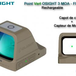 Point Vert Olight OSIGHT 3 MOA Rechargeable - Couleur FDE