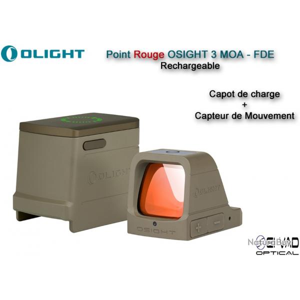 Point Rouge Olight OSIGHT 3 MOA Rechargeable - couleur FDE