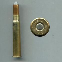 .35 WCF Winchester - marquage : W.R.A.Co. 35 W.C.F. - balle cuivre pointe plomb arrondie