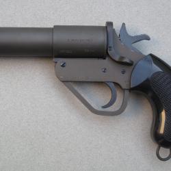 Rare pistolet lance-fusées italien modèle « Coston-Very » fabrication Aldo Uberti