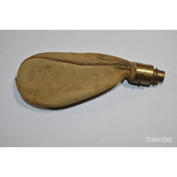 Ancienne Poire  poudre  restaurer dcoration Revolver Pistolet Ancien  (1)