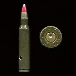 5.56 x 45 FAMAS  (.223 NATO) - France - traçante pte rouge balle nickel - étui acier - Le Mans 74-77