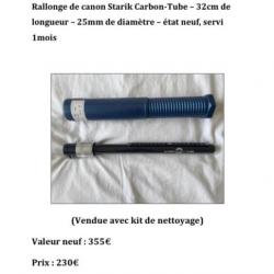 Rallonge de canon Starik Carbon-Tube 32cm