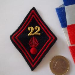 losange insigne 22e régiment d'infanterie (22e RI) officier