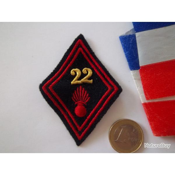 losange insigne 22e rgiment d'infanterie (22e RI) officier