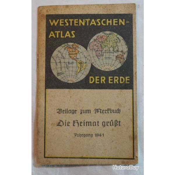 Wehrmacht ARME ALLEMANDE - Westentaschen Atlas Erde Wehrmacht de 1941 - WWII