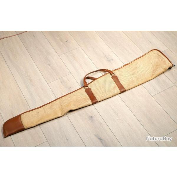 CHASSE - BALL TRAP - TIR TAR - Housse fusil ou carabine sable et cuir havane - ref (lib)